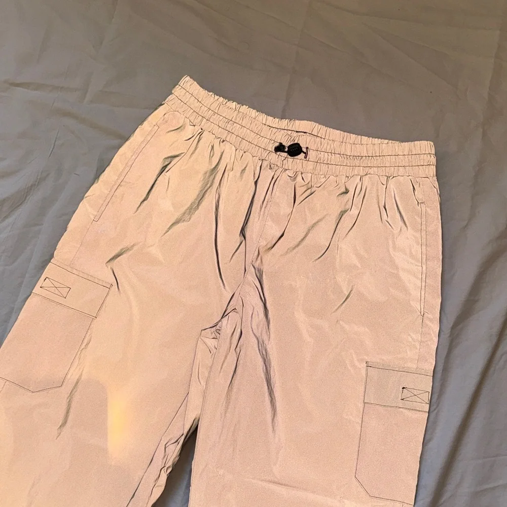 Forever 21 gray reflective Cargo Pants